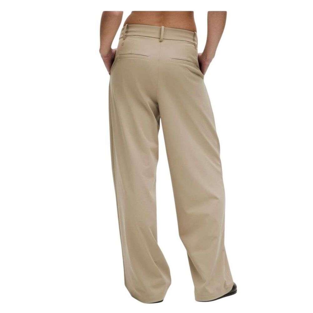 Lululemon Daydrift High-Rise Trouser Pants Size M Khaki Stretch Wide Leg - Picture 2 of 10